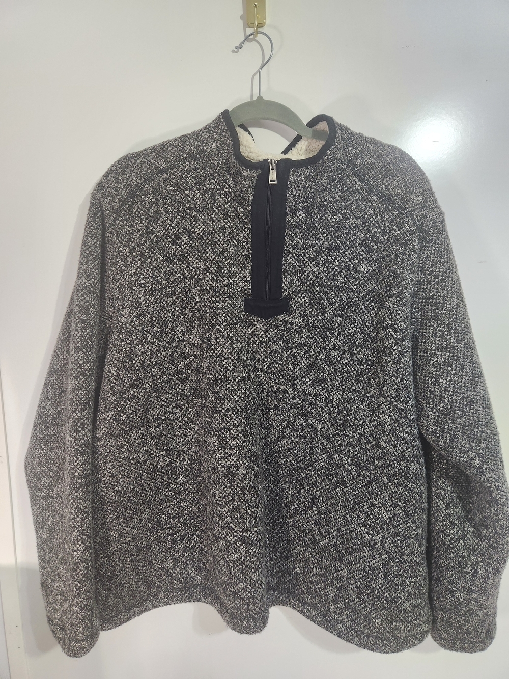Orvis Mens Quarter Zip, Fleece Lined Pullover, Size XXL